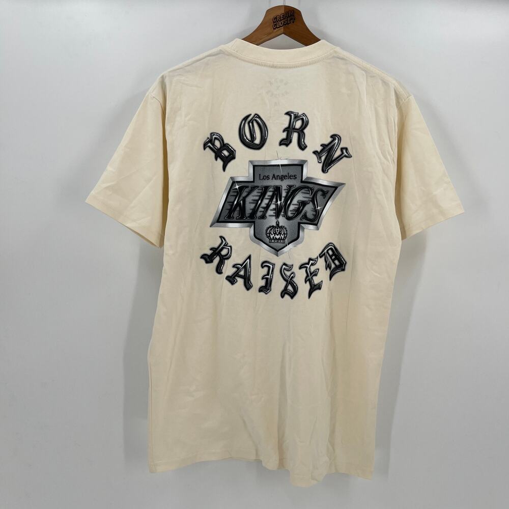 Born x Raised BXR NHL Los Angeles Kings Hockey Logo Tee in Cream M